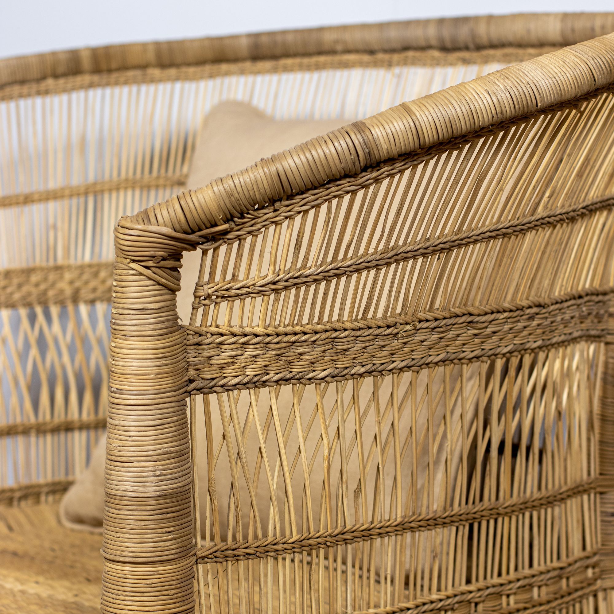 Fauteuil traditionnel du Malawi en rotin ZOMBA