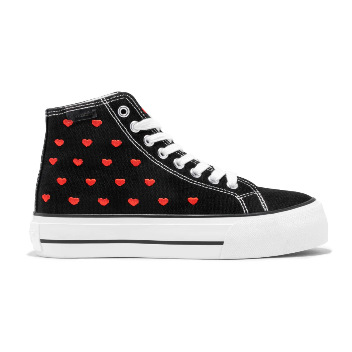 Zapatillas Altas Mujer One Way Love Heart en Negro Edición Especial D.Franklin