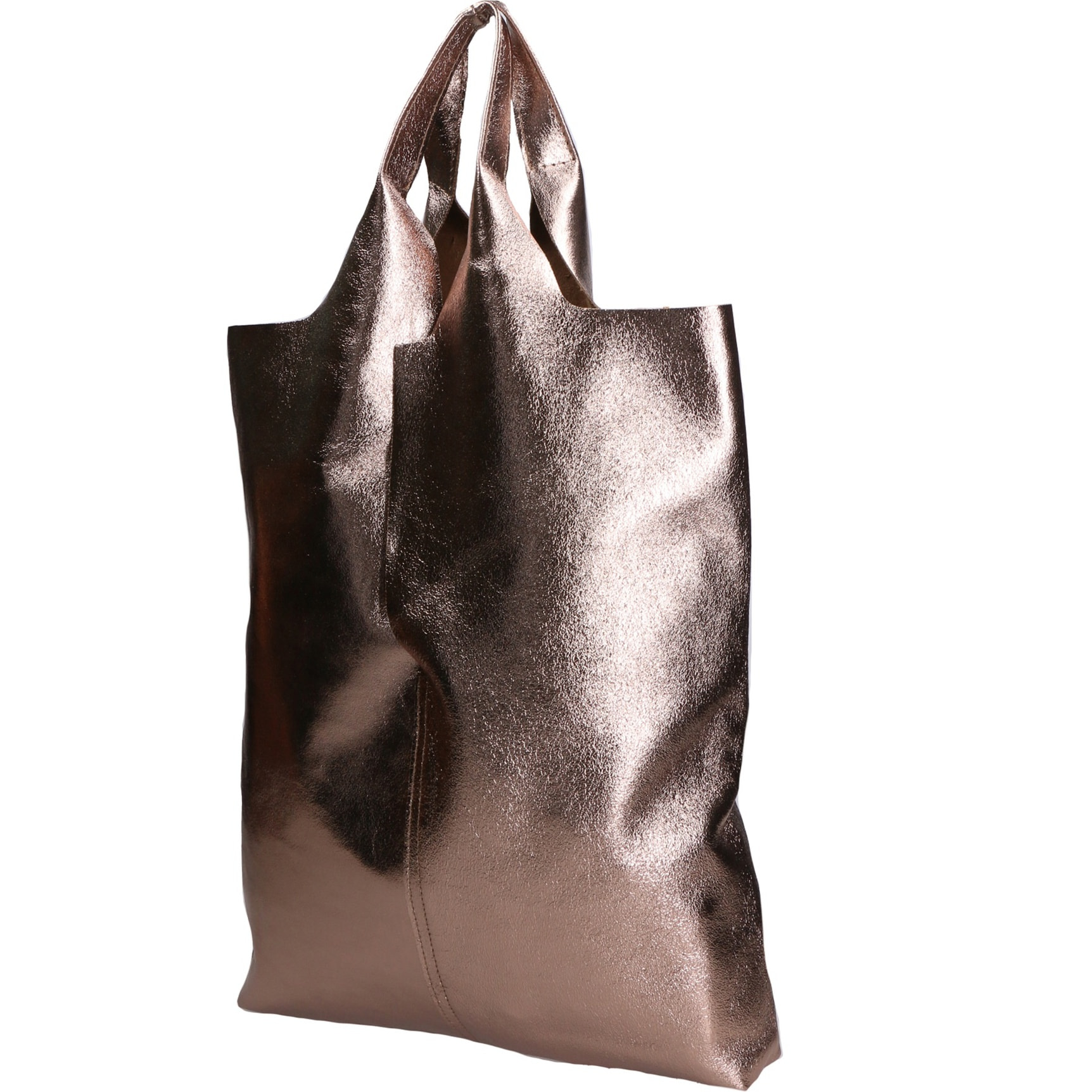 Borsa a spalla da donna - Modello Argenta - Pelle laminata - 44.0 x 38.0 x 3.0 cm