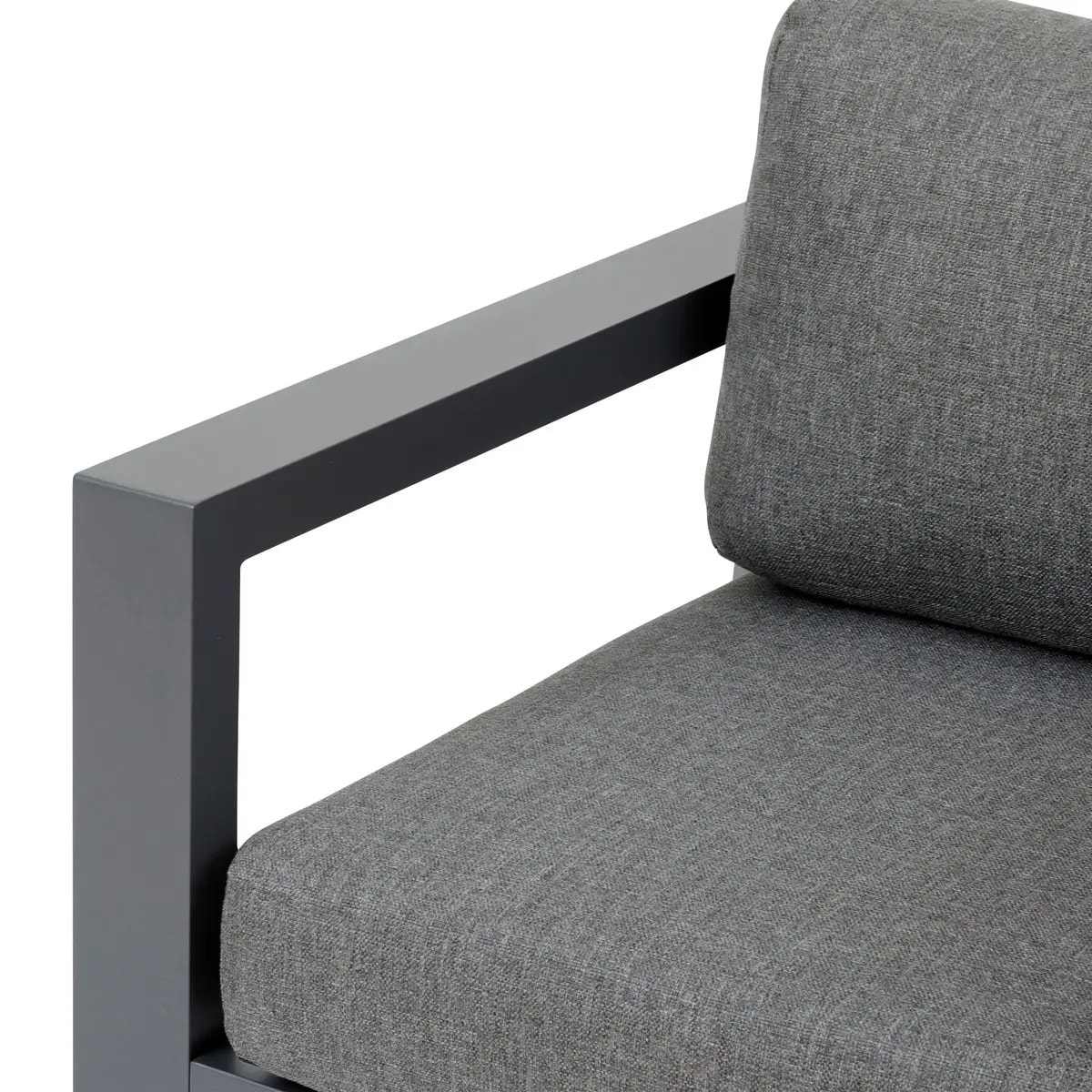Fauteuil de salon de jardin "Évasion" graphite polyester et aluminium
