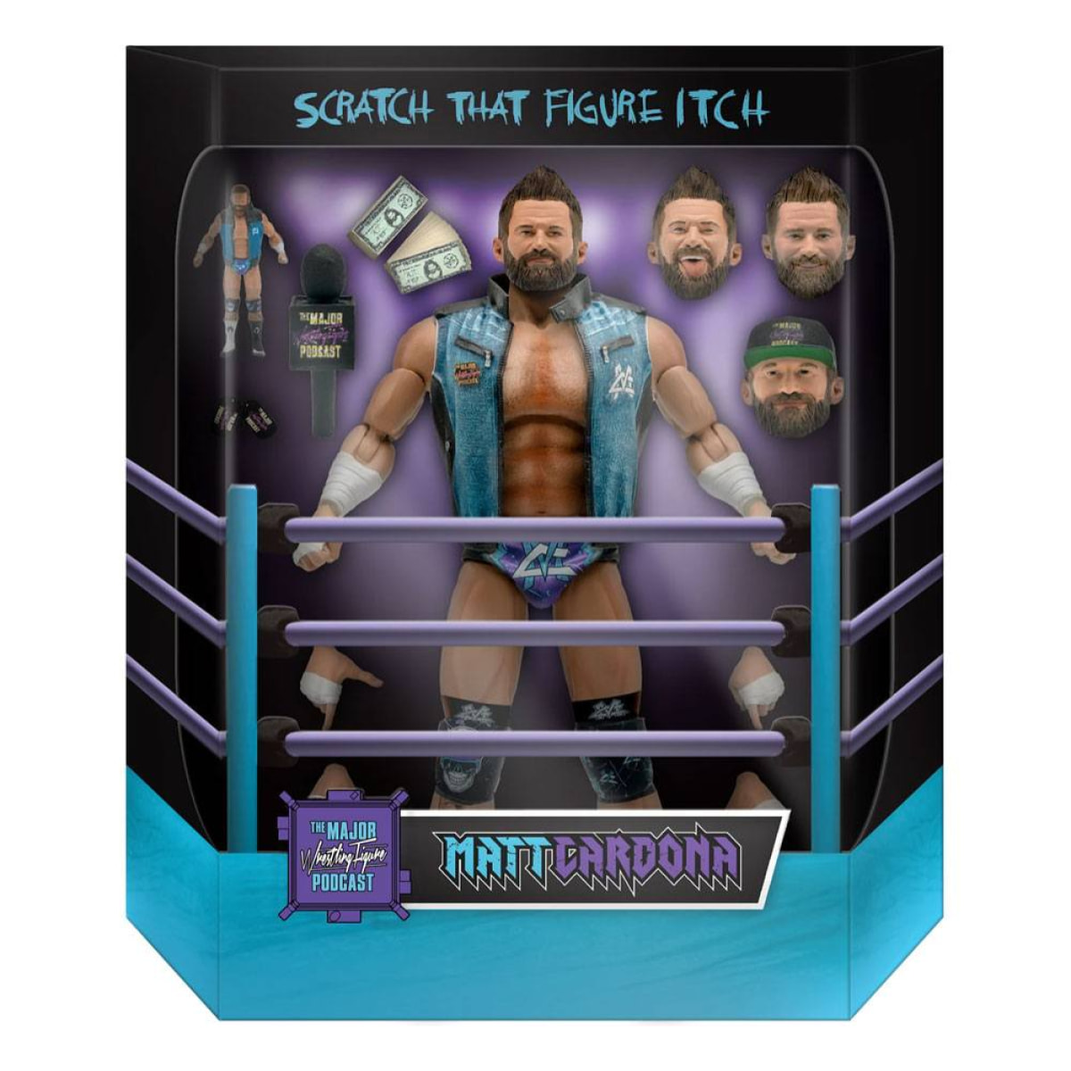 Major Wrestling Podcast Ultimates Action Figura Wave 1 Matt Cardona 18 Cm Super7