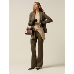 Oltre - Blazer realizado en punto milano fantasía - Oro