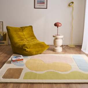 PANTONE - Tapis en laine fait main RAYON TENDRE pastel