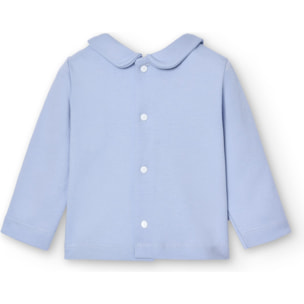 Camiseta bebé manga larga cuello fino