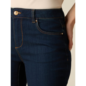Oltre - Jeans flare a lavaggio rinse - Blu