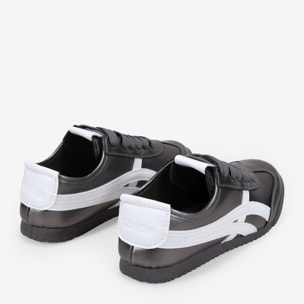 Zapatillas planas plomo con cordones