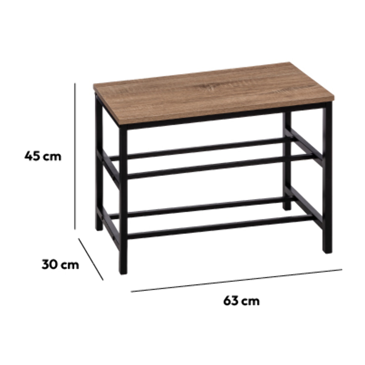 Banc range-chaussures "Aliaj" 2 niveaux