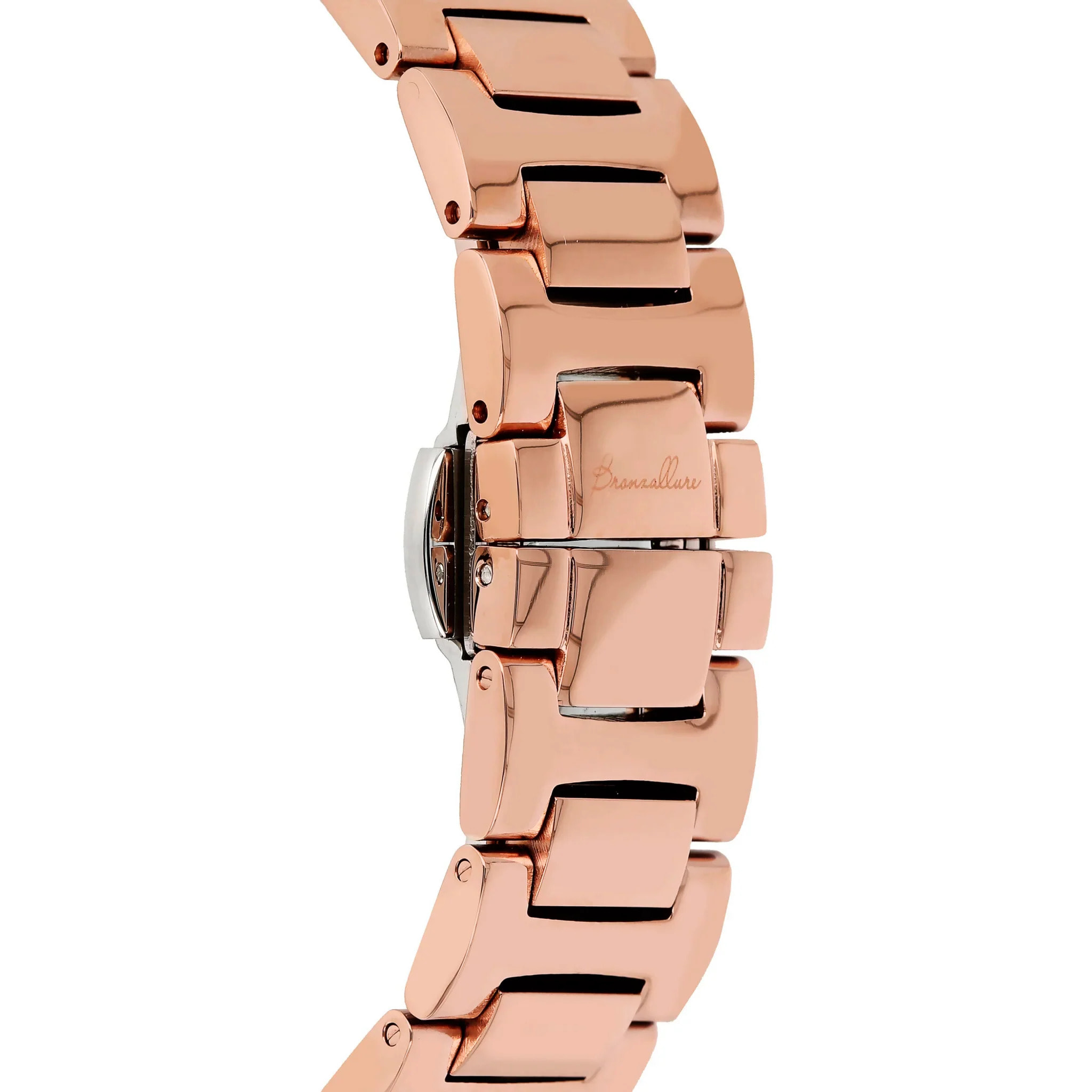 Orologio da Polso Rosa in Acciaio con Cubic Zirconia e Placcatura in Oro Rosa 18kt