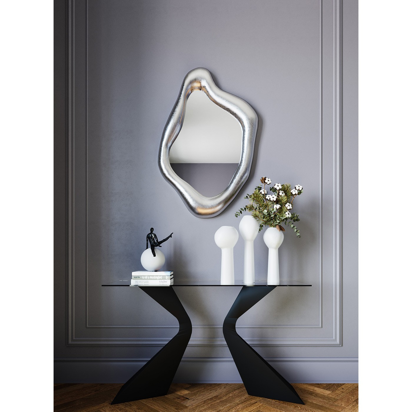 Miroir Hologram argenté Kare Design