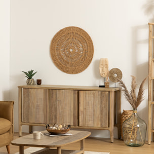 Déco murale "Sea view" - métal et papier - D76 cm