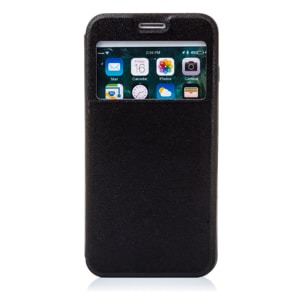 DAM CUSTODIA A LIBRO CON CHIUSURA MAGNETICA A FINESTRA Iphone 7 Plus/ Iphone 8 Plus 8x1x15 Cm. Colore nero