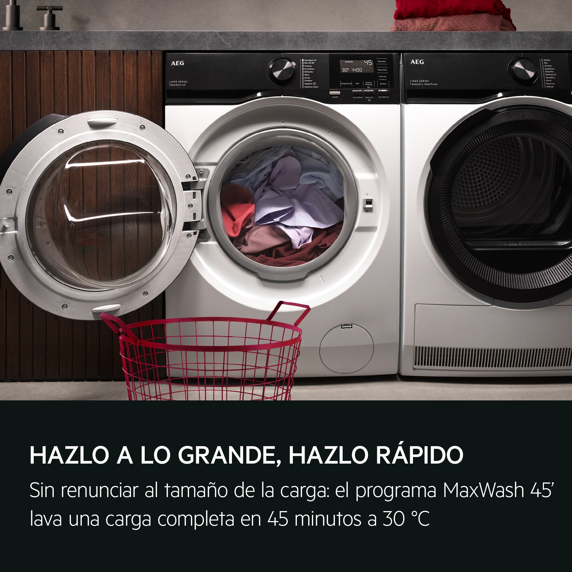 AEG Lavadora de libre instalación Serie 6000 ProSense® de 9.0 kg LFE6D94O4B