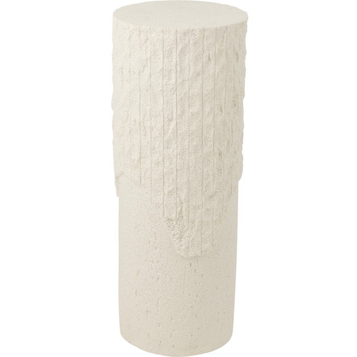 J-Line socle Rocky Relief - polyrésine - blanc - medium