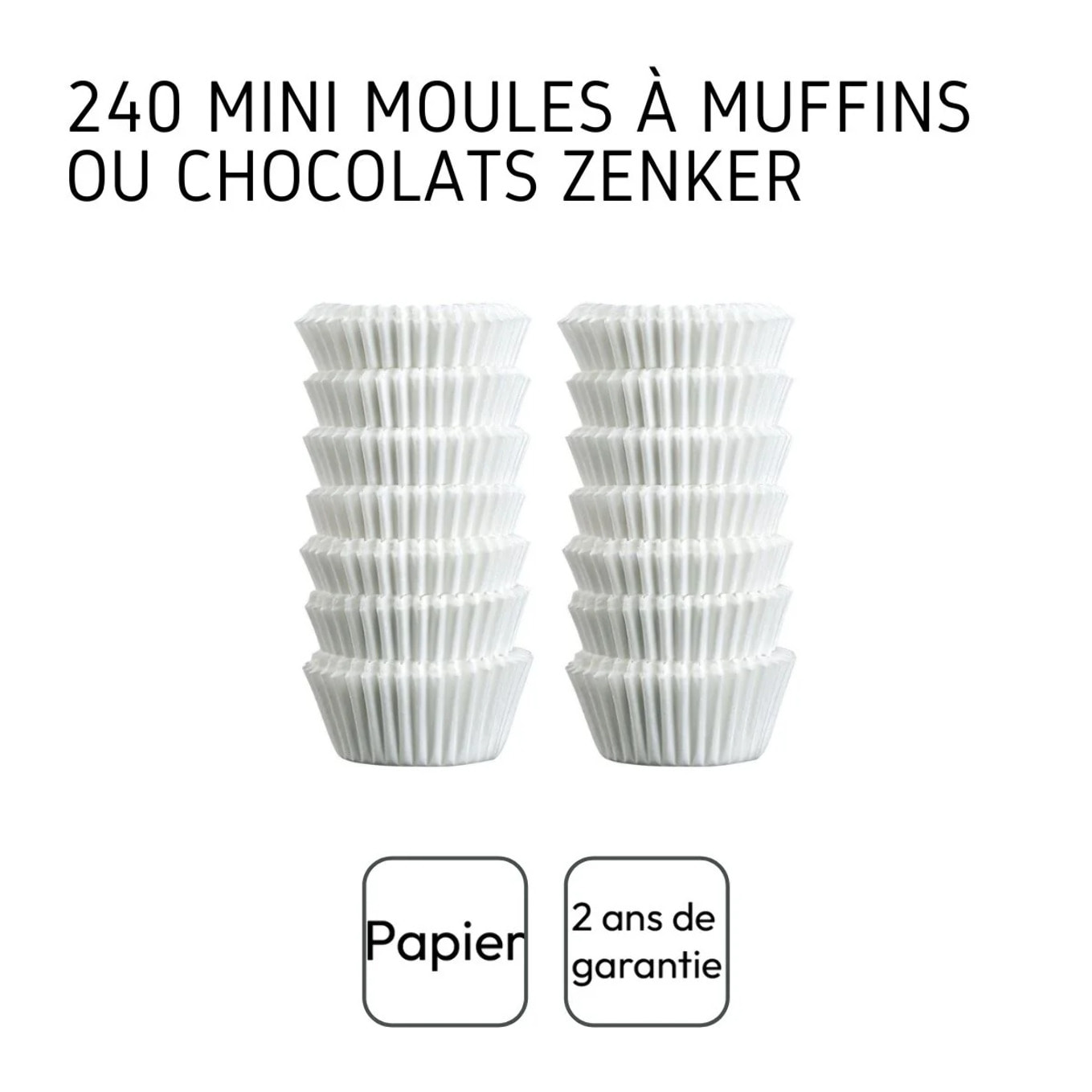 Lot de 240 moules à muffins en papier 3 cm Zenker Smart Pastry