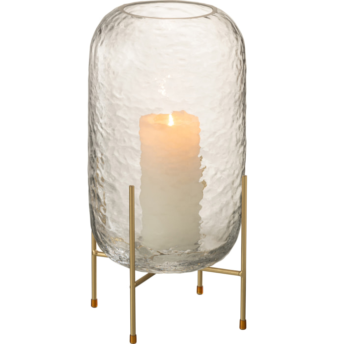 J-Line vase Rond Sur Pied - verre - transparent - large - 37 cm hoog