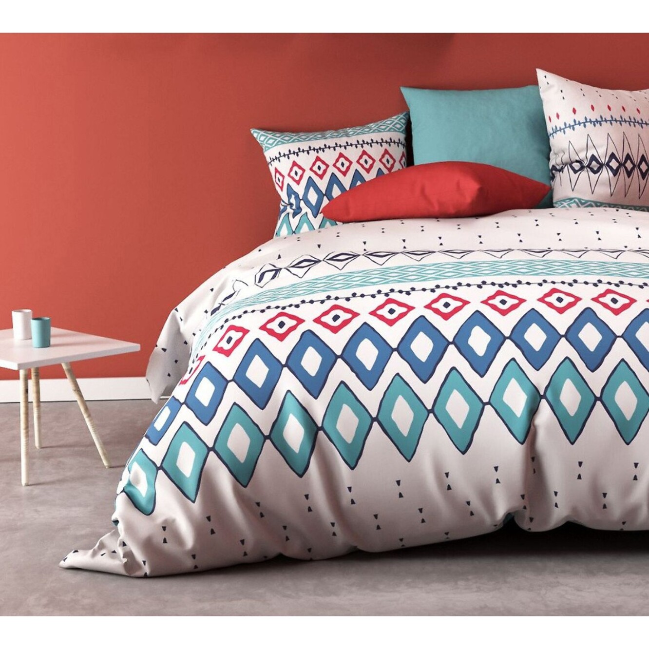 Parure Housse De Couette 3pcs 100% coton 57fils PointillÉ