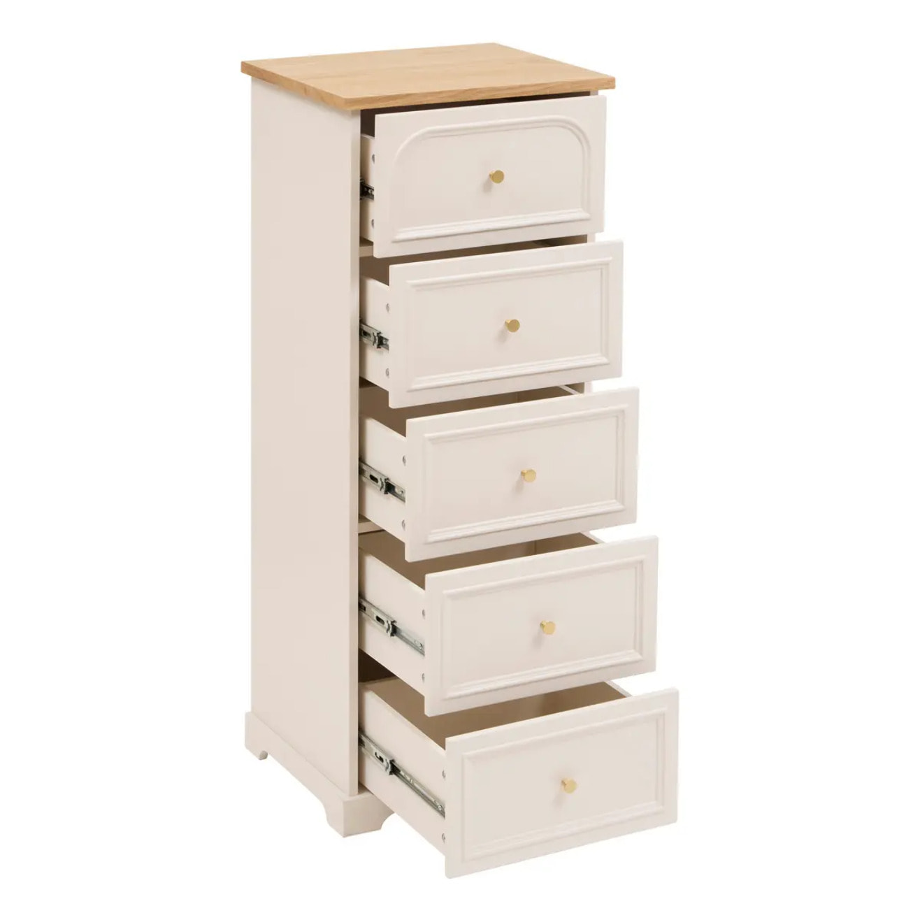 Chiffonnier Mohea ivoire 5 tiroirs