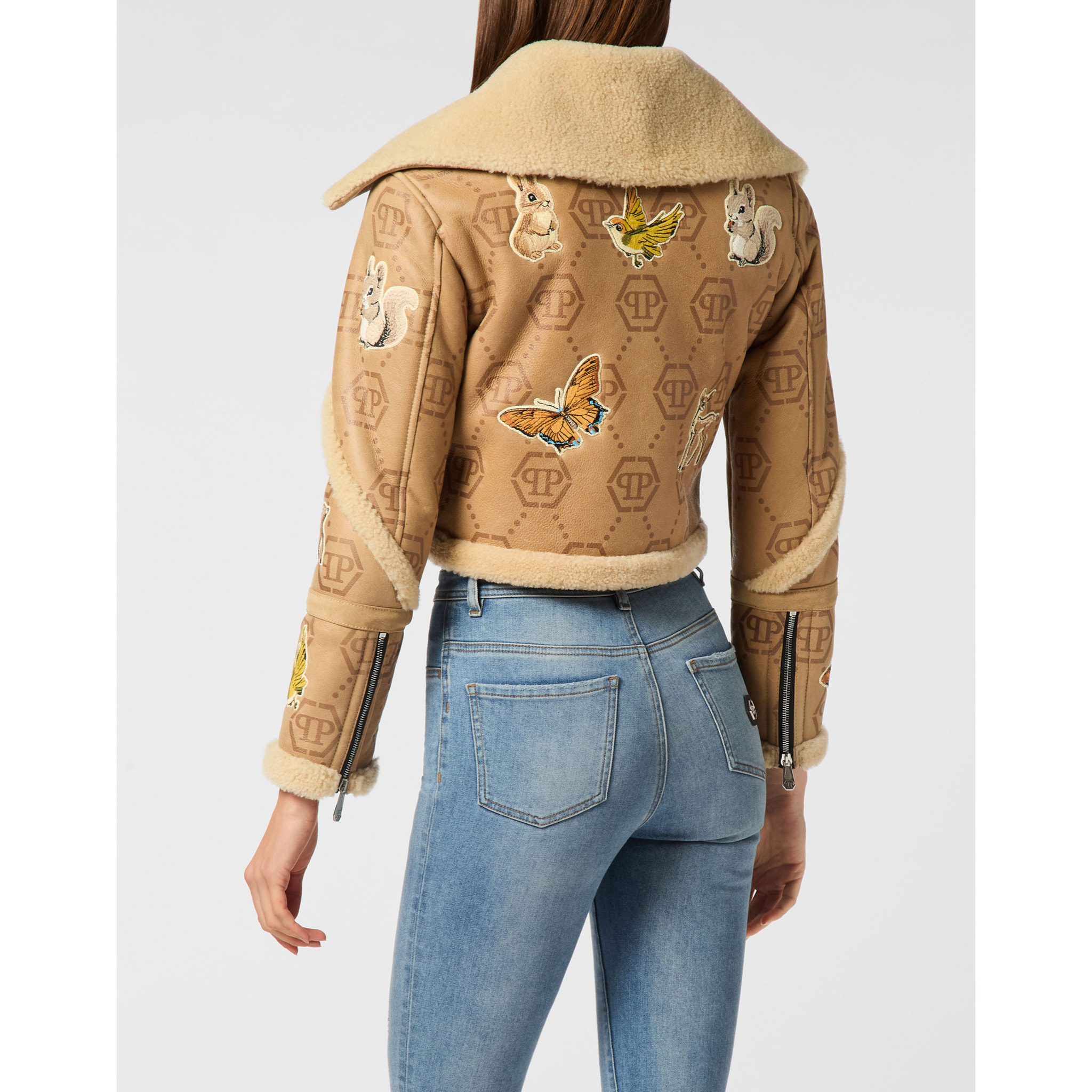 PHILIPP PLEIN Leather Jacket MONOGRAM