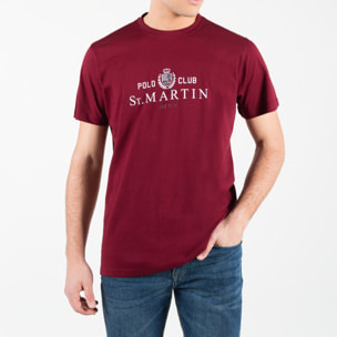 T-shirt in jersey con stampa centrale