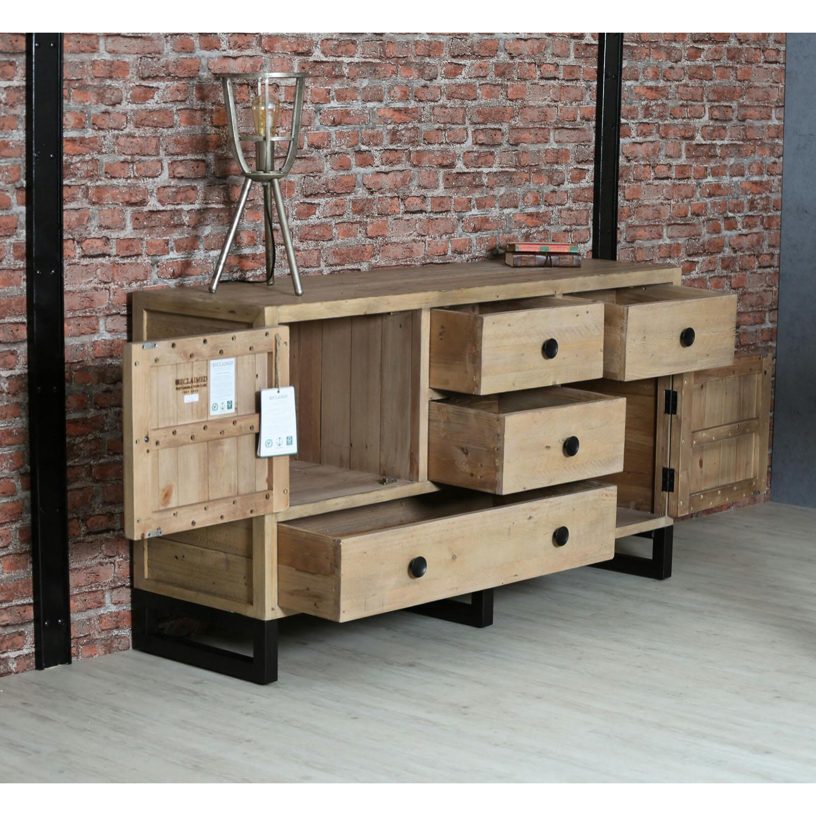 Buffet 152 cm bois recyclé AUCKLAND