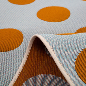 RIVIERA - Tapis intérieur/extérieur à motif pois bleu