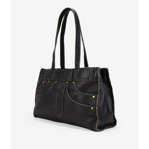 Bolso de hombro marrón vintage