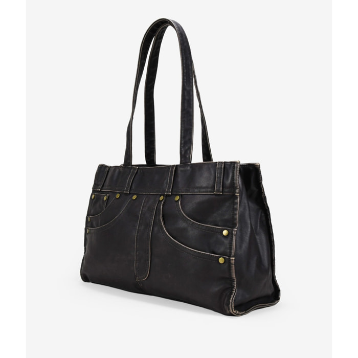 Bolso de hombro marrón vintage