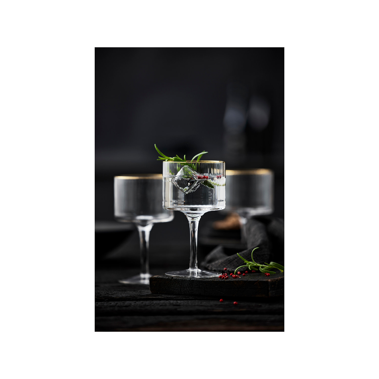 Set de 4 verres à gin tonic Palermo Gold 32 cl