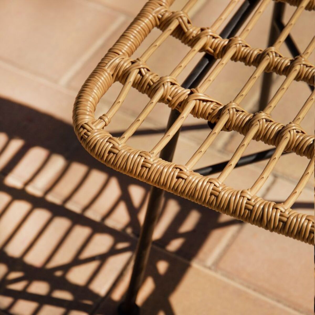 Pack 4 sillas de comedor Malai Ratán - Negro