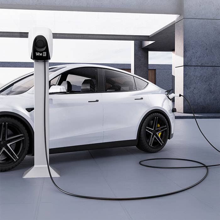 Estación de carga ZD02. Para coches eléctricos de CA para el hogar. Tipo 2, EV y PHEV, con 32A y 7KW.