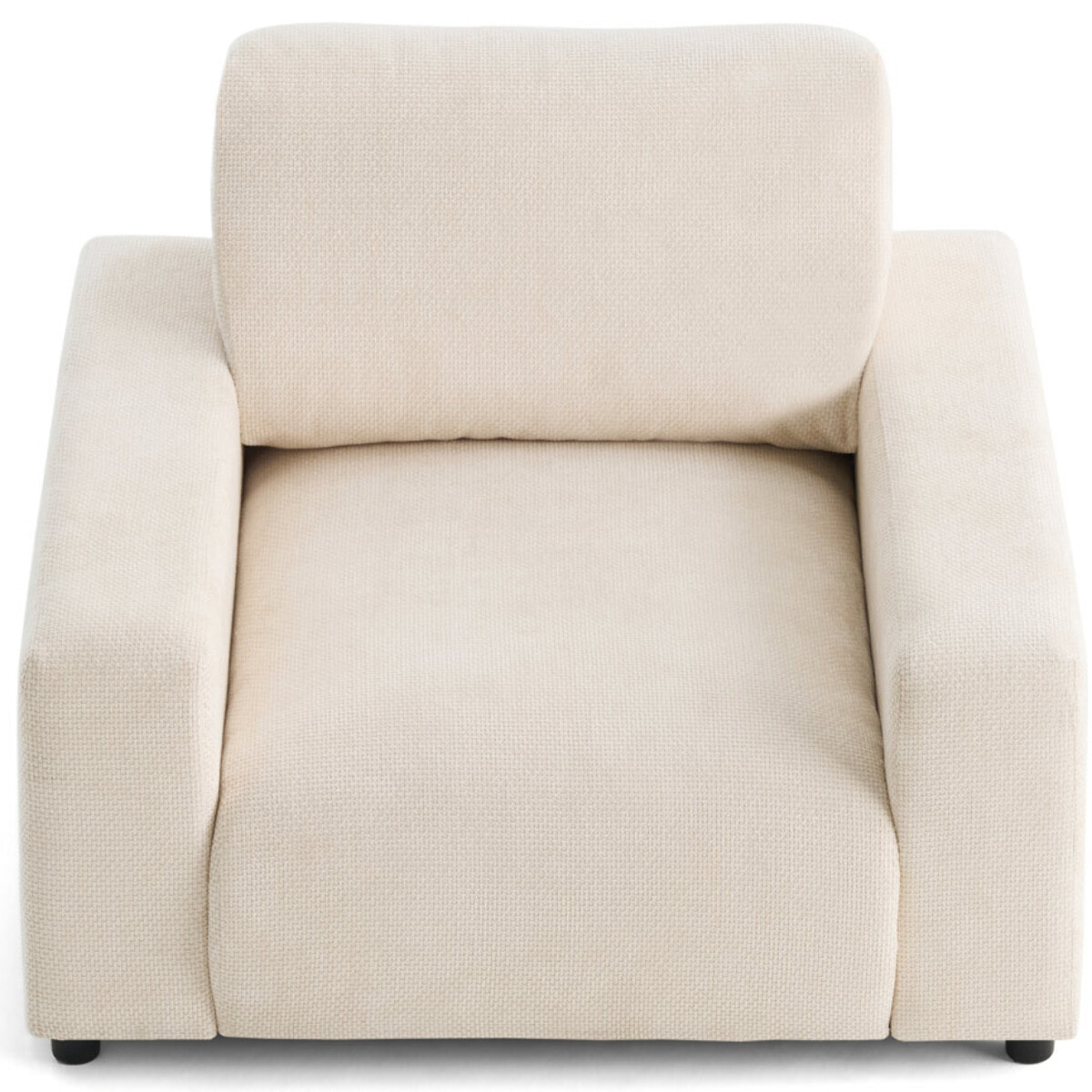 Pivoine - fauteuil en velours texturé - Beige