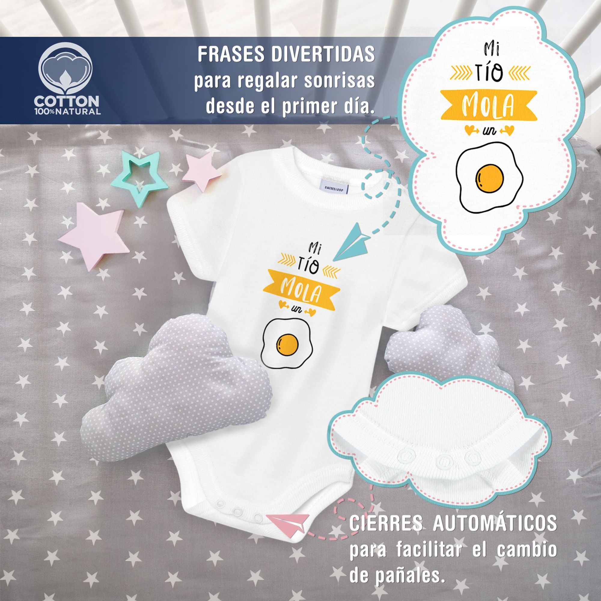 Body bebé personalizado frases algodón