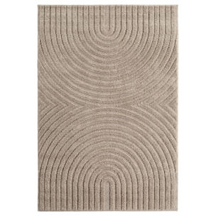 TURIN - Tapis moderne à motif arc en relief beige