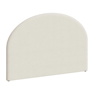 Tête de lit en tissu bouclé beige 160 cm - Eva