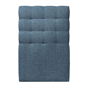 Lit avec tête de lit capitonnée bouclette et sommier tapissier Ep20