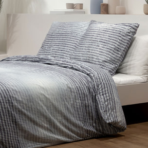 Parure de lit avec housse de couette 240x220 cm + 2 taies d'oreiller 65x65 cm 100% percale de coton - MURIEL -