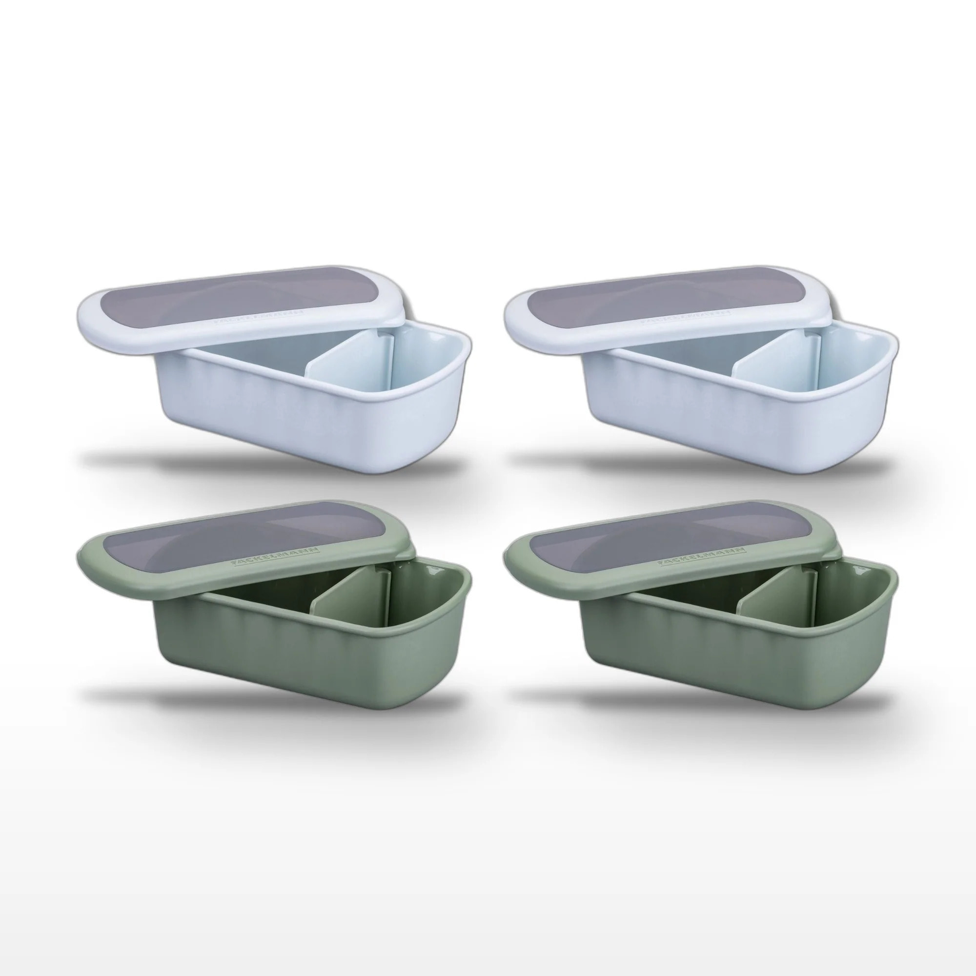 Lot de 4 Lunchbox Fackelmann Storage Bleu et Vert