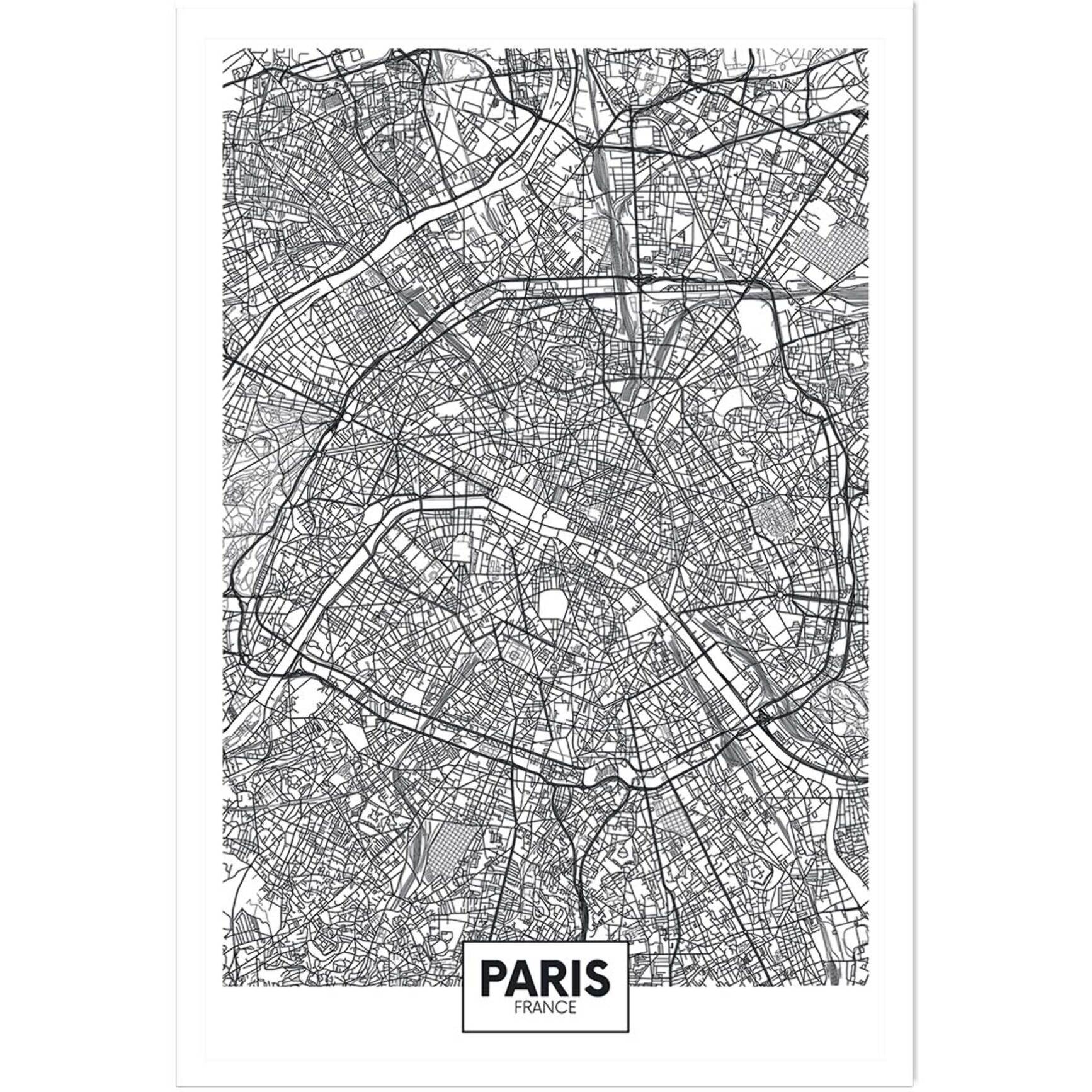 Affiche graphique paris france Affiche seule