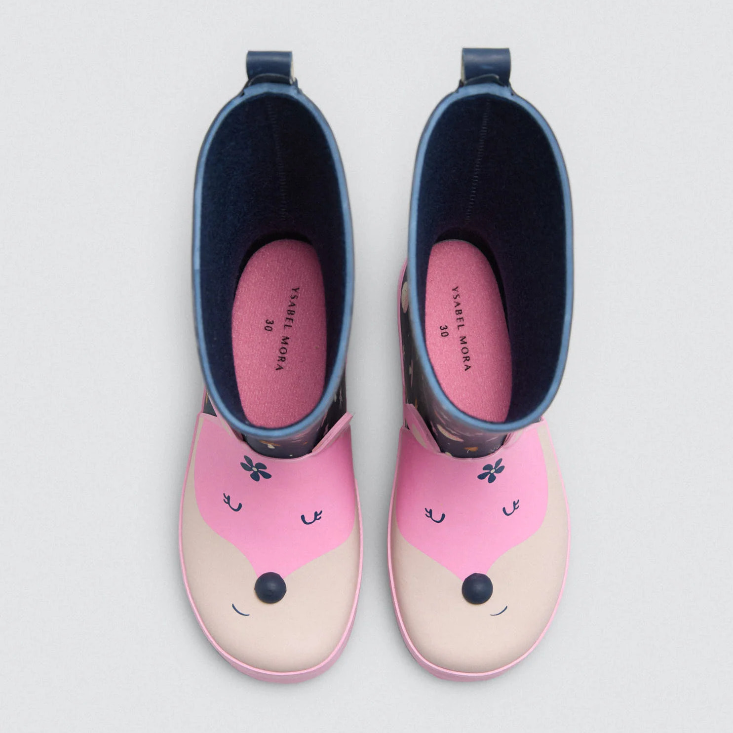 Stivali da pioggia per bambini con motivo a volpe