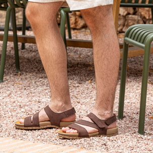 Sandalias N5860 NOBUCK LAVADO KAKI / TABERNAS color Kaki