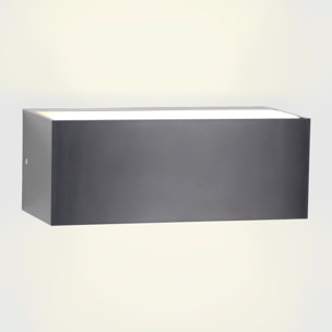 FORLIGHT Ara big aplique exterior de empotrable de pared para bombilla E27 en color gris