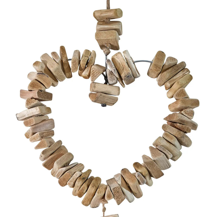 Décoration murale coeur Agnes H94cm en bois