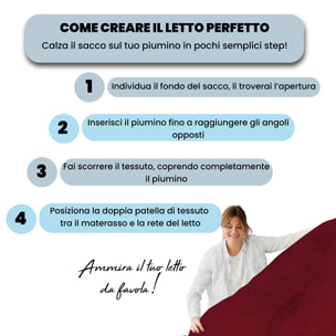 PARURE COPRIPIUMINO VERA - 100% Microfibra - Made in Italy