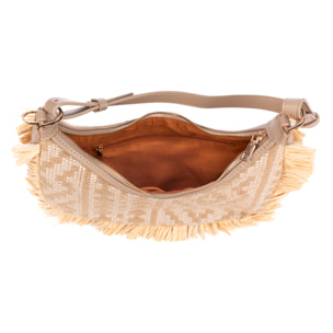 Biscubio Borsa a spalla Donna. Realizzata in tessuto e pelle sintetica PU.