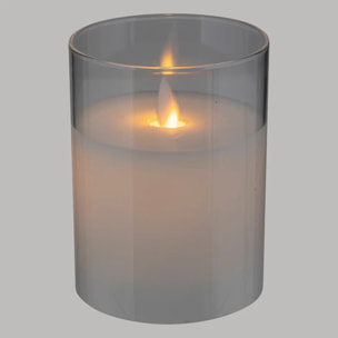 Bougie LED Sena 7,5x10cm contenant verre