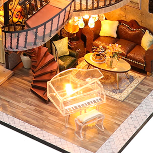 Pabellón de ensueño. Maqueta 3D realista con gran detalle y luces led.