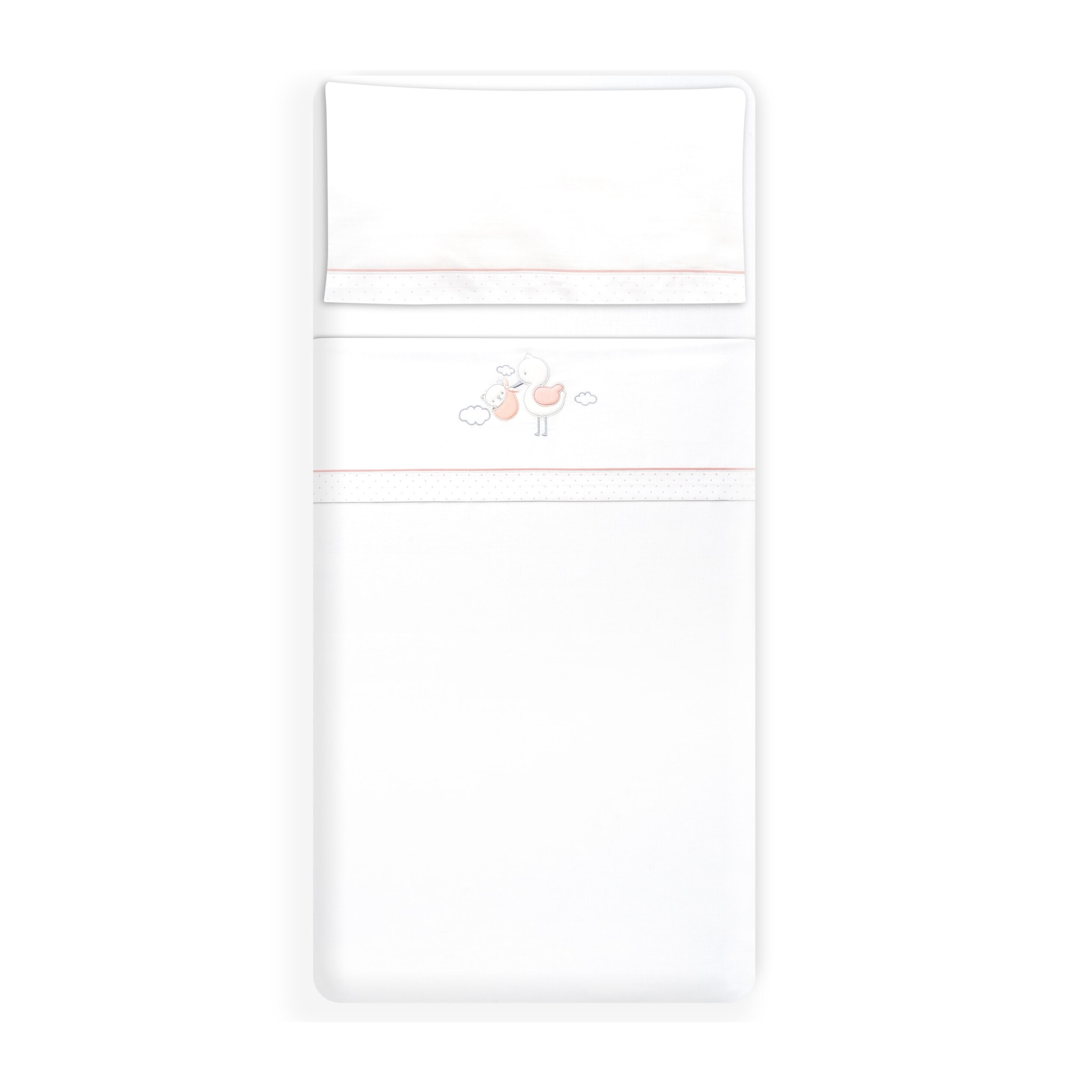 Triptico Minicuna Cigueña Oso Bco/Rosa