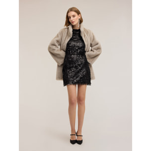 Motivi - Blusa in georgette e ricamo di paillettes - Nero