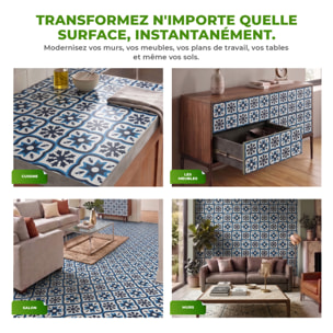 Sticker Sol avec laminat de Protection en Plastique Anti-dérapant | Stickers adhésif Sol - CARRELAGES SOL ODILLA - 1 sticker