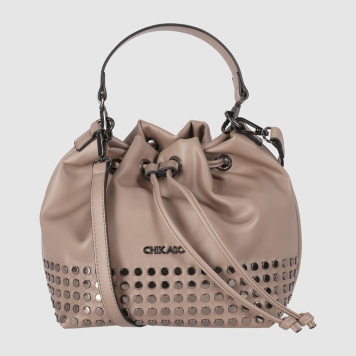 Bolso - Taupe - Medida: 21 cm x 21 cm x 13 cm